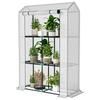 40 x 100cm Three Shelf Steel Frame Greenhouse - White