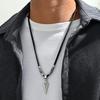 1PC Men Retro Artificial Leather Necklace Medieval Vintage Arrow Pendant Man Jewelry Gift for Him
