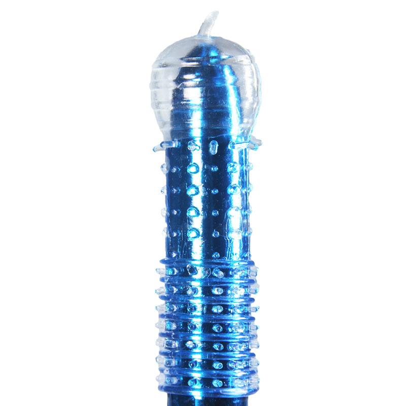 2PCS Finger Clitoris Massage Delay Penis Sleeve Lasting Enlargement Vibrator Condom Spike Erection Aid Extend Sex Toys for Men