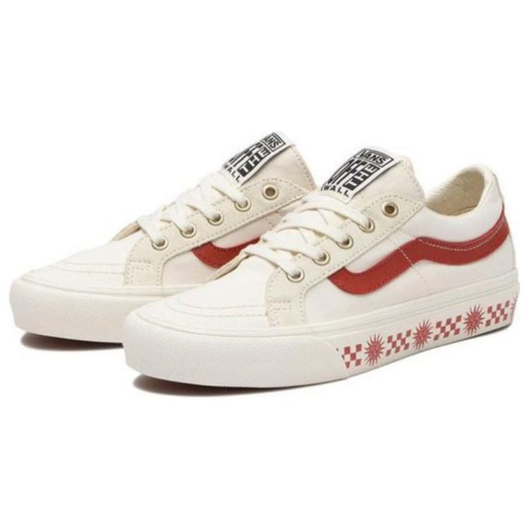 Vans Sk8 Low Trendy Print Casual Sports Low-Top Skate Shoes Unisex Sneakers Red White VN0A4UWIB80