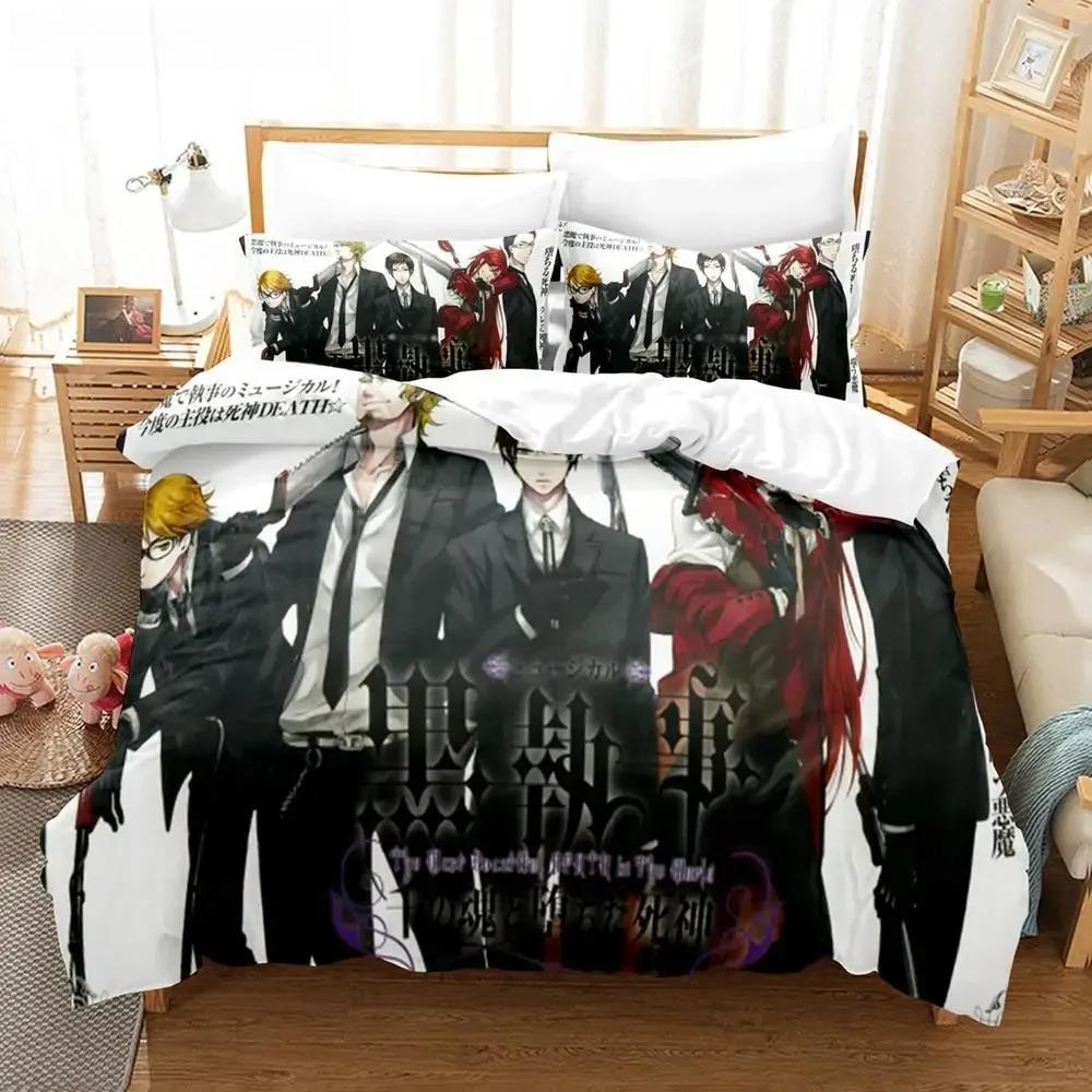 New Anime Black Butler Bedding Set Sebastian Ciel Dakimakura Microfiber Duvet Cover Single Double Cool Design