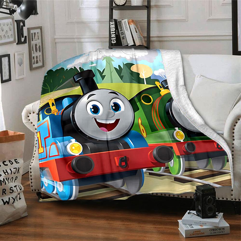 1pc Thomas Friends Thomas Way Flannel Blanket for Super Soft Cute Comfort Blanket for Travel Bedding Couch Sofa Blanket Y73019