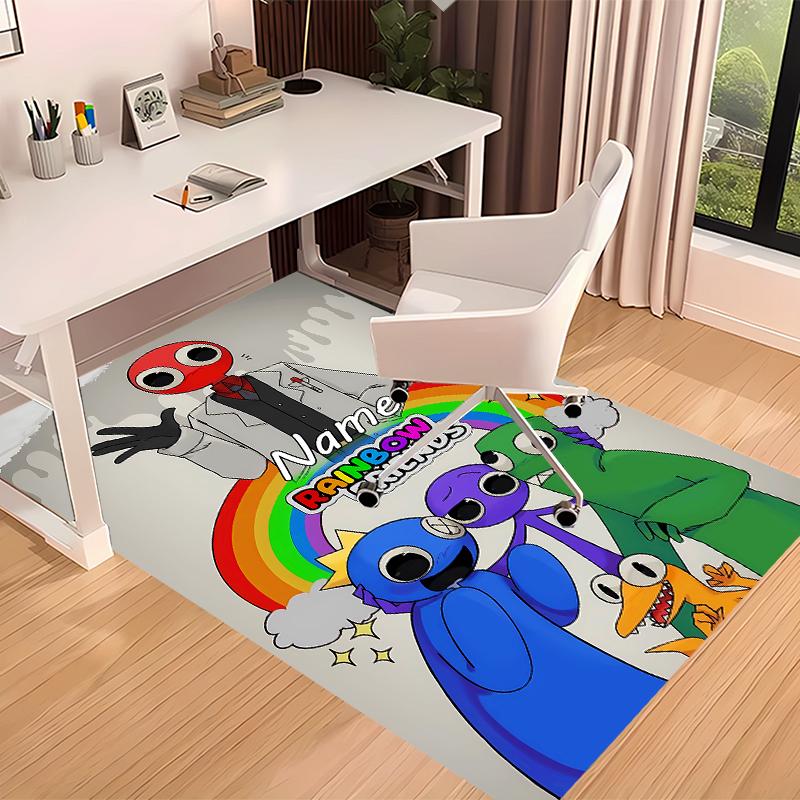 Custom personalization Rainbow Friends Print Area Rug - Soft, Washable Non-Slip Indoor Mat,Living Room,Home&Office Decorative Rug