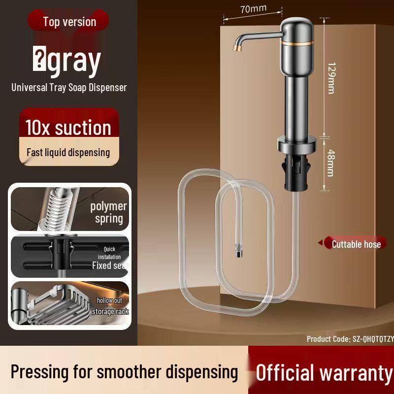 Universal No-Drill Kitchen Sink Soap & Vegetable Washer Dispenser
