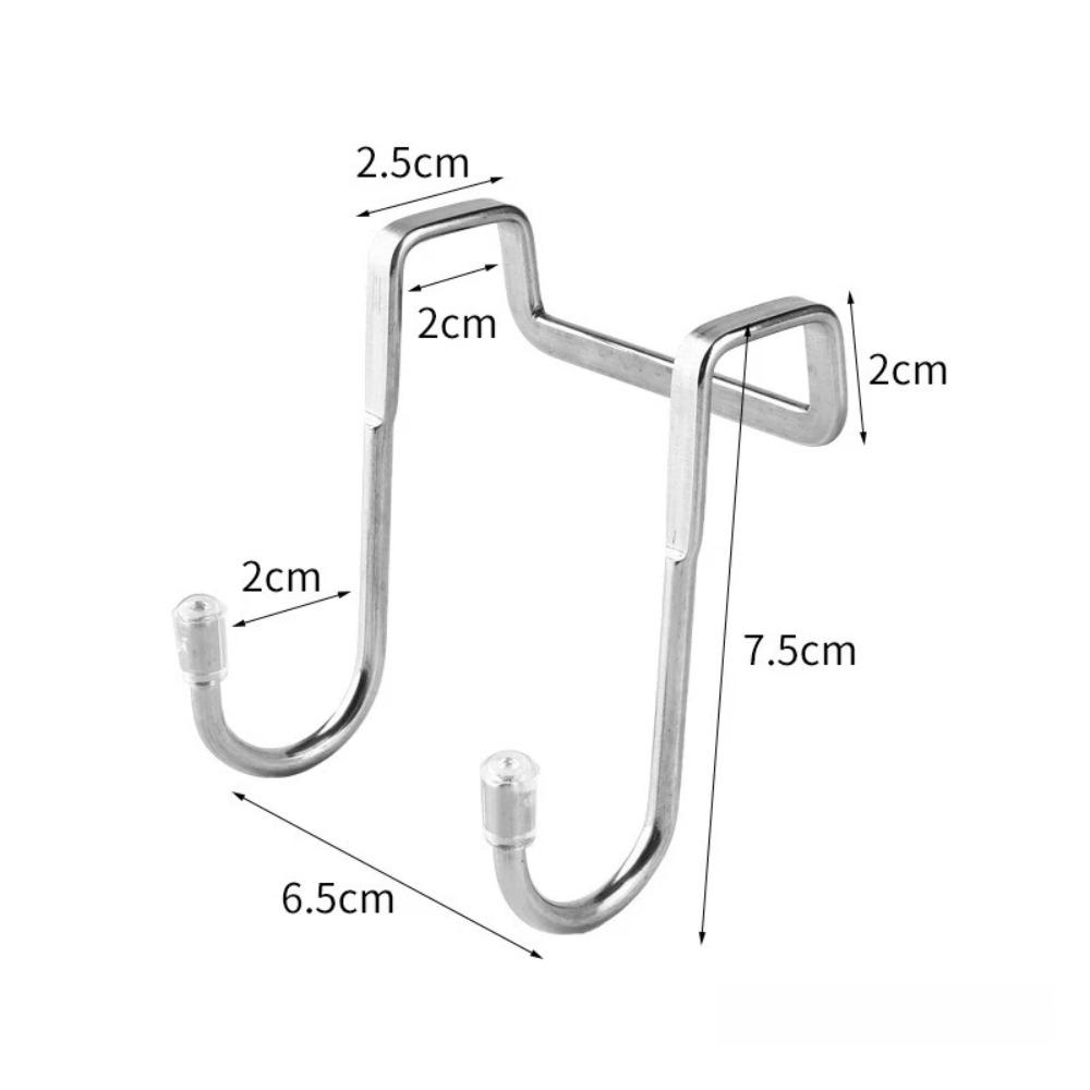 S-Shape Cabinet Storage Rack Bathrobe Hanger Holder Hooks Stainless Steel Kitchen Bathroom Cabinet Door Coat Towel Rack New