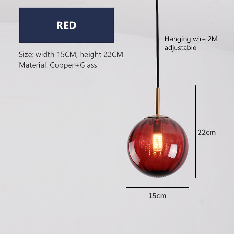 Modern Led Pendant Light Nordic Hanging Lamps Glass Ball Lighting Fixtures Home Bedroom Living Room Suspension Luminaires Shop