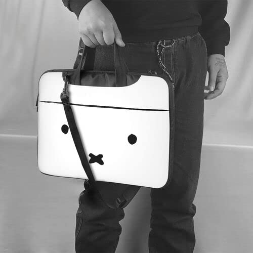Miffy Computer Case, 13-inch (15.6-inch), Waterproof, Shock-Absorbent, Laptop Case, Sleeve, with Strap, Lightweight, PC Case (13-inch, White)