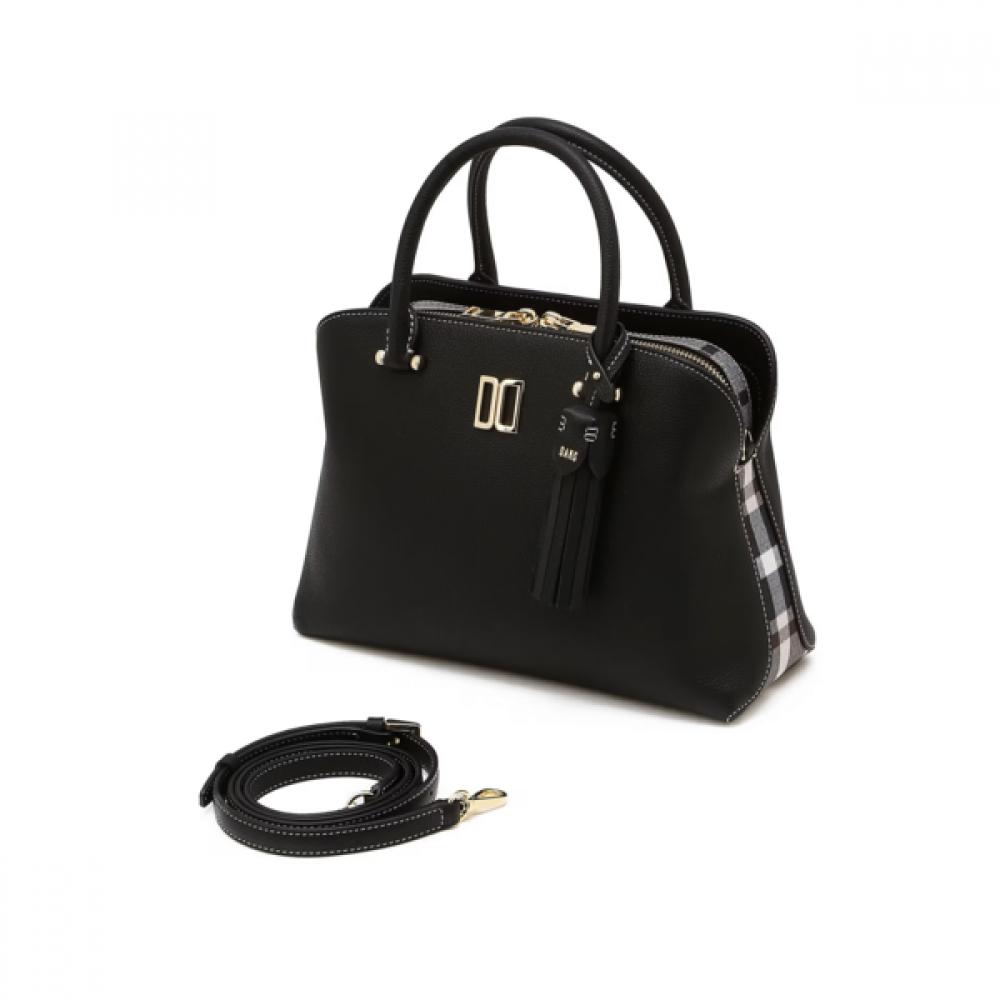 Daks Black Leather Tote Bag Dd Logo Dcba6e750bk