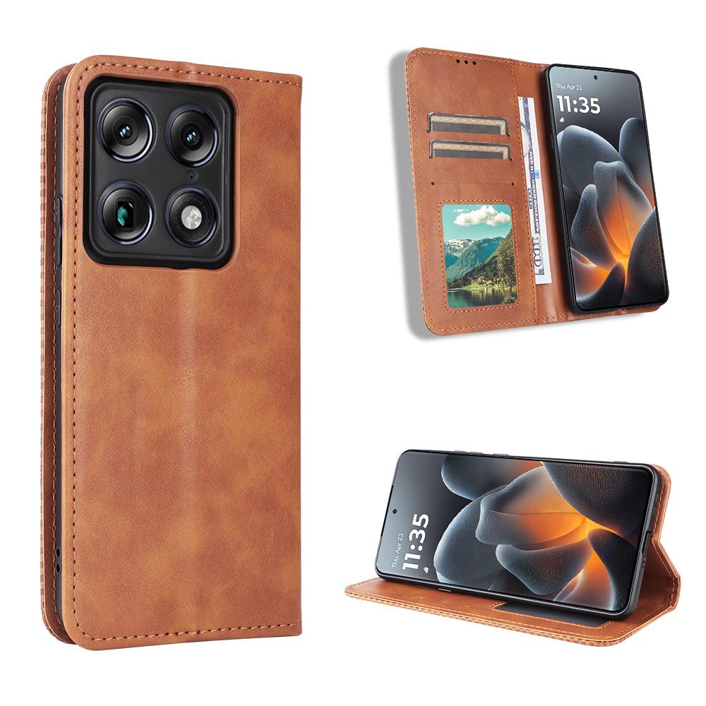 Flip Cover Compatible for Motorola Signature PU Leather Phone Case Full-Body Protection with [RFID Blocking]