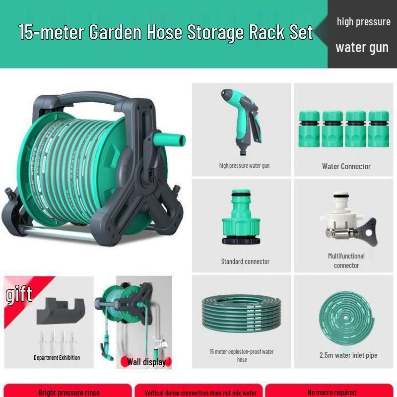 High-Pressure Car Wash Spray Head with Brush & Soft Hose