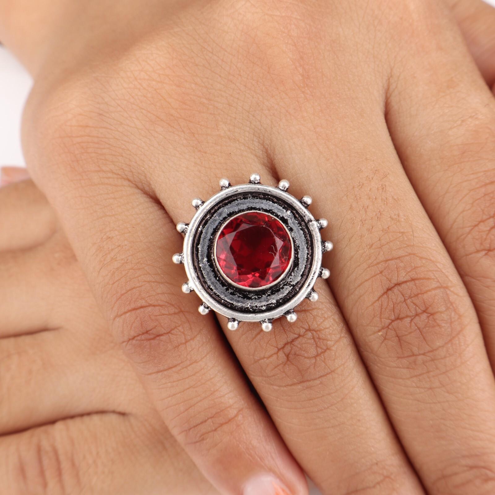 

Розовый Рубеллит Драгоценный Камень 925 Стерлинговое Серебро Ювелирные Изделия Кольцо Ручной Работы Для Женщин RR-49-1 9