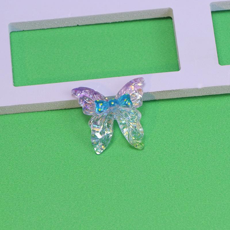 Colorful Transparent Bow Tie Butterfly DIY Accessories: Phone Cases, Shoe Buckles, Shoe Flowers, Hairpins, Clothing Decorations, Handmade Patches.