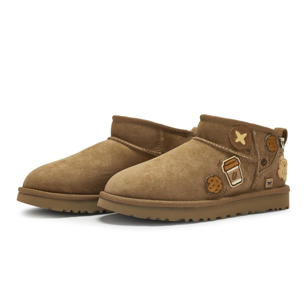 UGG CLASSIC ULTRA MINI Ankle Length Snow Boots Women's Chestnut Brown 1116109-CHE(Team80-)