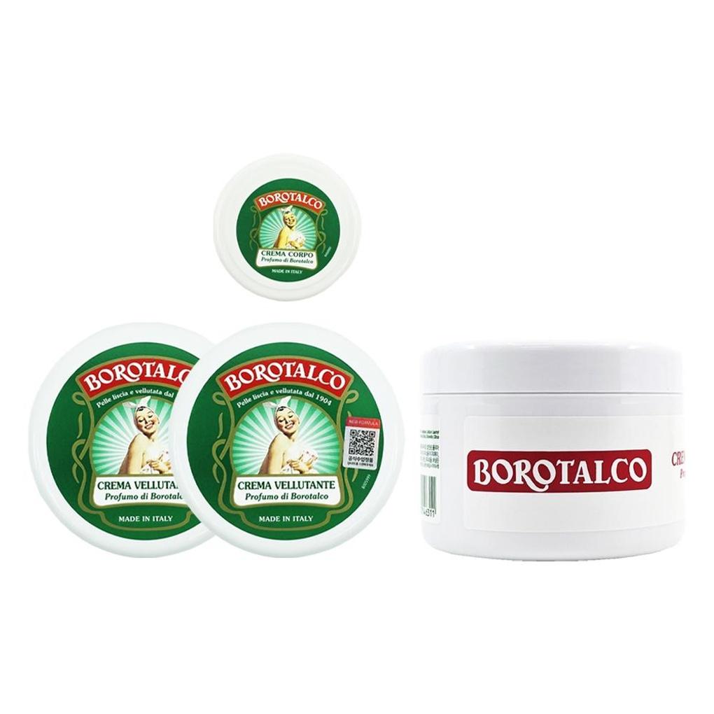 

Borotalco Velveting Body Cream Large Capacity 250ml + 2 x 150ml + 30ml Borotalco Body Cream 250ml + 2 x 150ml + 30ml