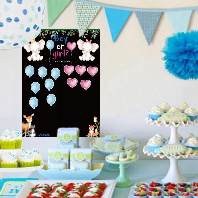 Baby Reveal Party Game Card Set - Gender Prediction & Baby Shower Activity Games for Birthday Party Including 'Baby Bingo'