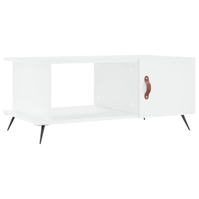 VidaXL Table basse blanc 90x50x40 cm bois d'ingénierie 829460