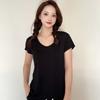 Plus Size M To 6XL U-Neck Women's Tshirt Short Sleeves Modal T-shirts Thin Bottomed Tees Solid Color Loose Tee Tops All Match