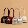 Fashionable Underarm Bow Bag for Women Korean Edition New Simple Leisure Pillow Bag Trendy Versatile Shoulder Bag