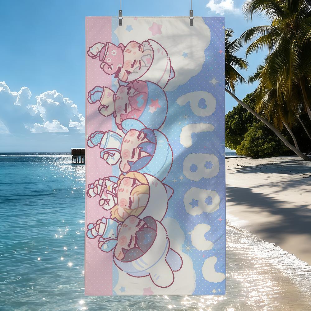 K-Kpop P-Plave Cartoon Anime Towel Quick Drying Beach Towels Are Suitable For Swimming Pools Camping Yoga And The Gym