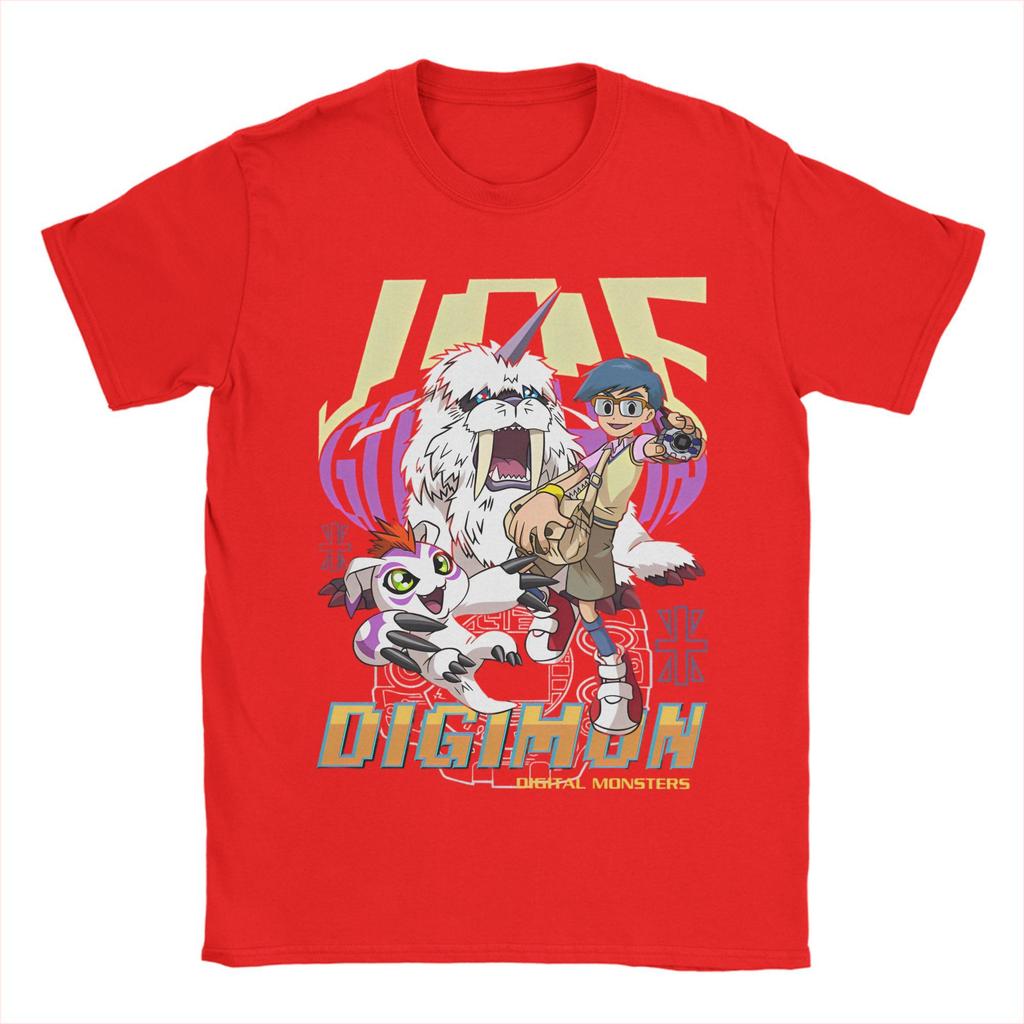 Awesome Digimon Kido Jo Gomamon T-Shirts Men Women O Neck Cotton T Shirts Monster Anime Short Sleeve Tee Shirt Plus Size Merch