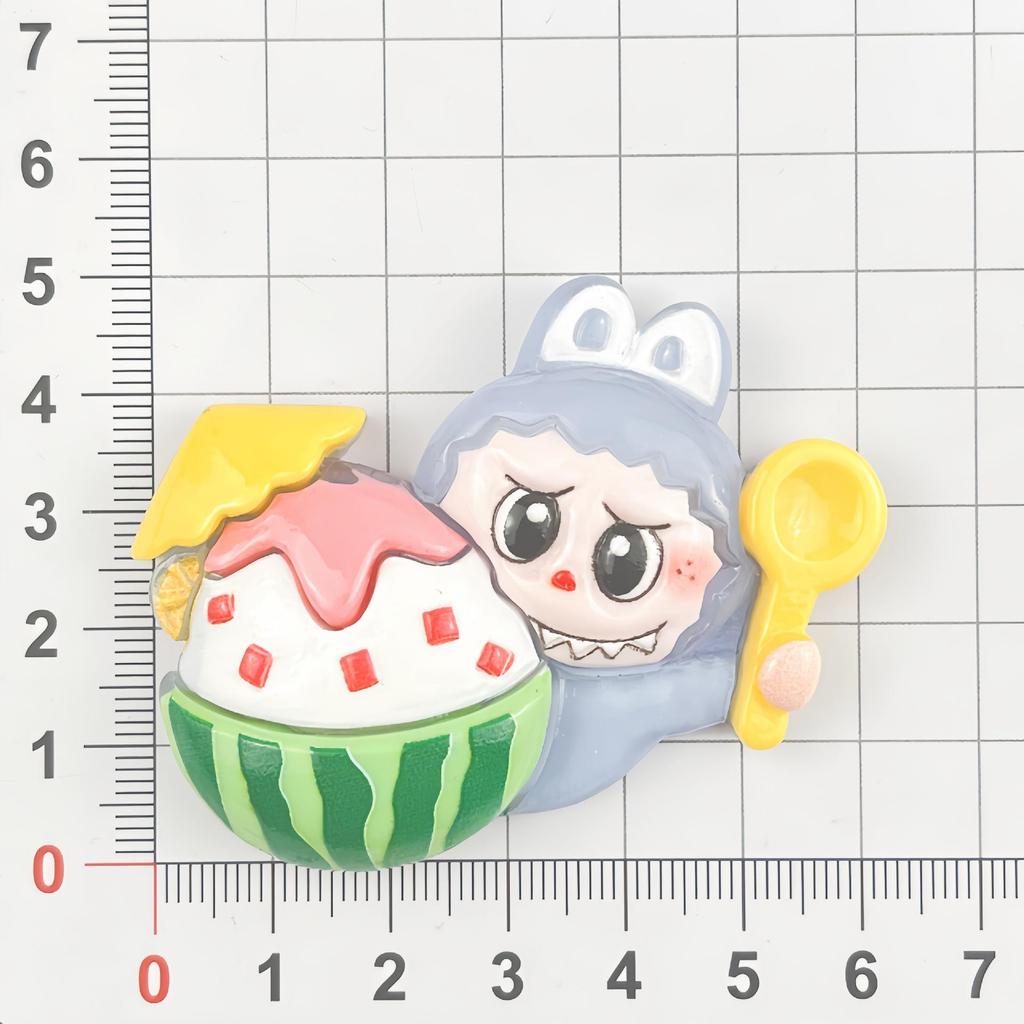 Cartoon Luminous Resin Accessories: Dessert Figures for Phone Cases, Hair Clips, Water Cups, Shoe Buckles, and Ornaments