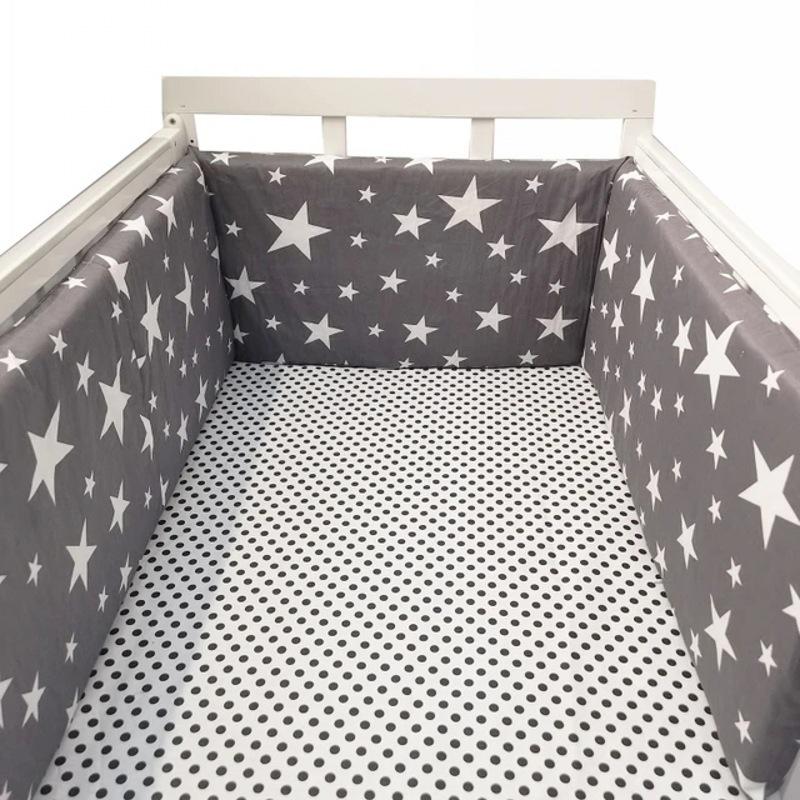 Cross-Border All-Cotton Baby Bed Surround: Removable, Washable, Anti-Collision, Anti-Pinch Guardrail