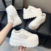 Korean version of the height increase white shoes 2025 new versatile super fire with skirt small autumn explosion thick baseplate shoes tide