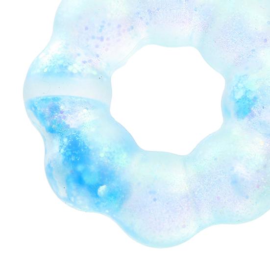 Clear Donut Ring Squeeze Toy Stress Relief Glitter Grip Ring Sensory Toy Soft Stretchy Home Office Worker Desk Toy