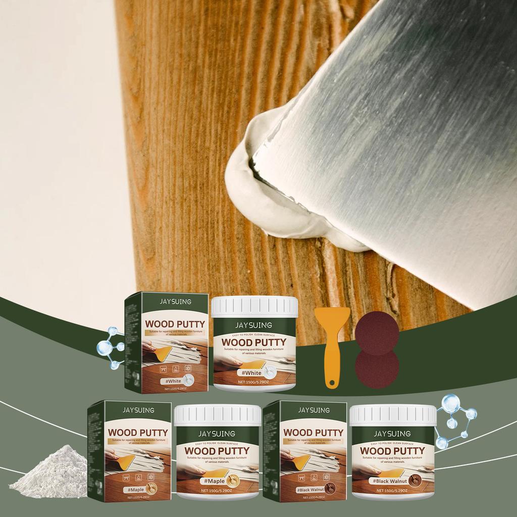 150g Holzreparaturpaste, 3 Farben Kratzer Risse Reparatur Füllcreme für Schränke Schreibtische, Holzmöbel Aufarbeitungsfarbe
