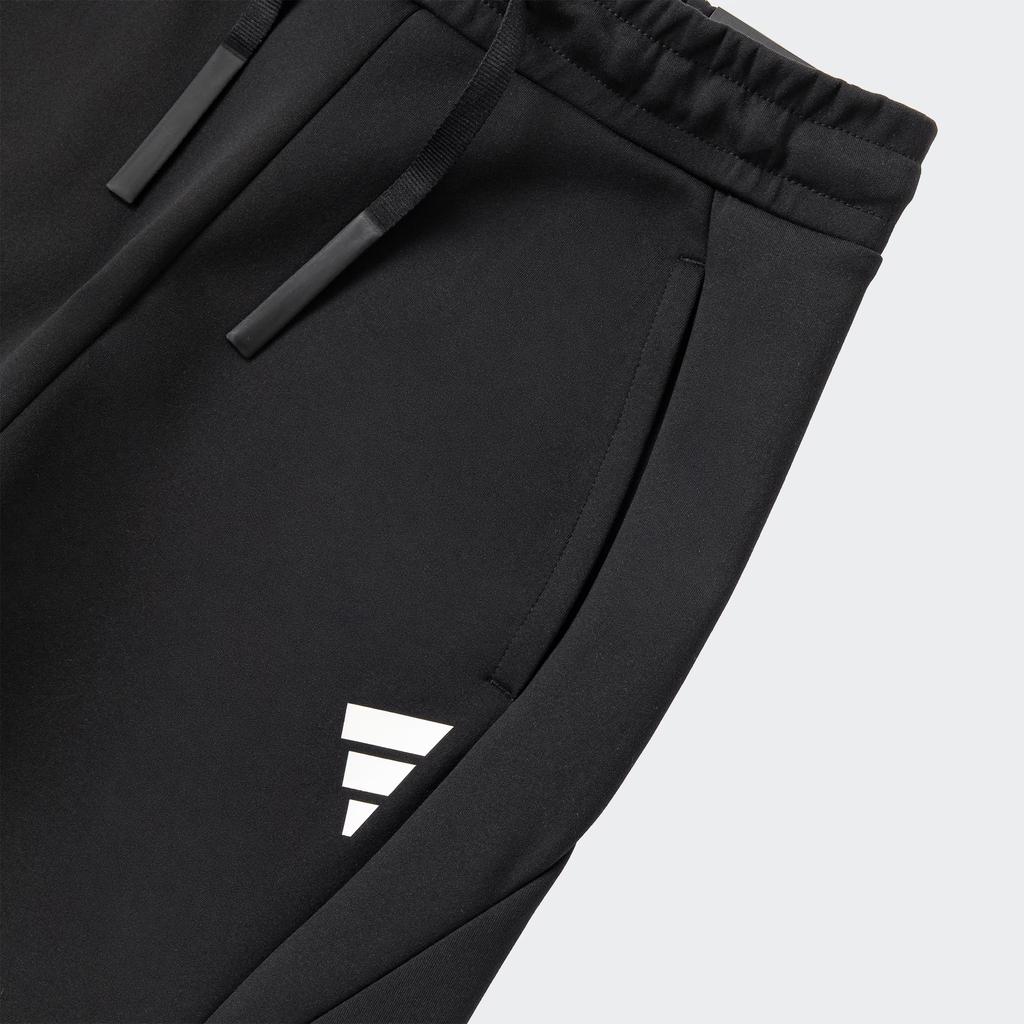 Adidas Fustl W Knpt Brand Logo Lace-Up Mid-Rise Straight Leg Casual Pants Women bottoms Black KA0721