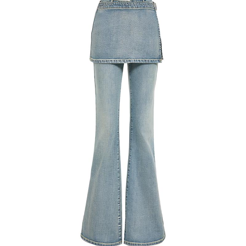 VEROMODA Women s High-Waist Washed Micro-Flared Jeans S