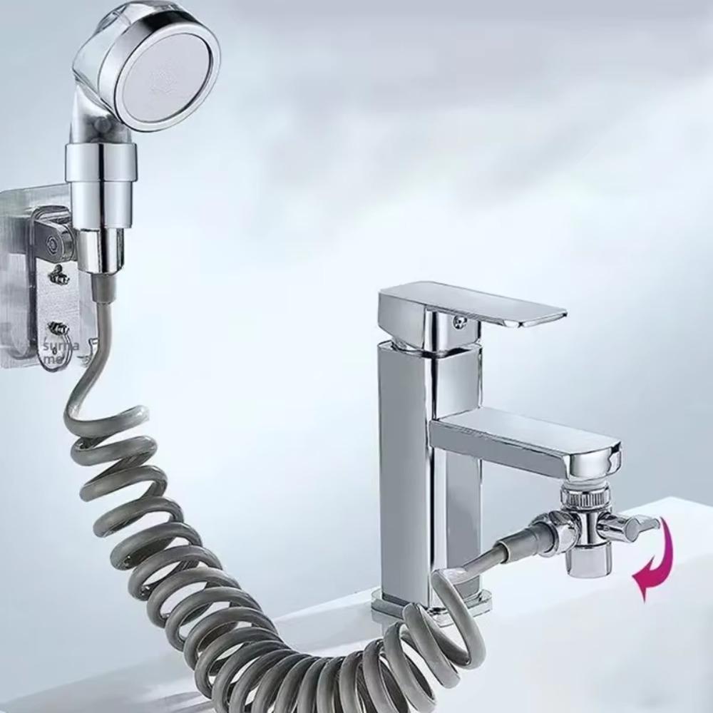 Hangable Water Tap Connector Filterable Kitchen Sink Splitter Faucet Diverter Valve  Hair Salon