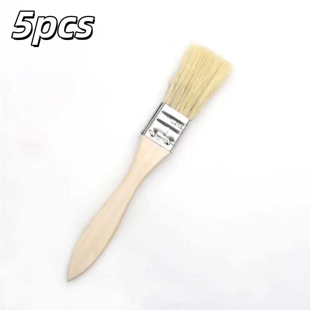 

5-20pcs Pig Mane Paint Brush For Art Handicrafts Plastering Painting Application Wooden Handles Tool Household Cleaning Brush