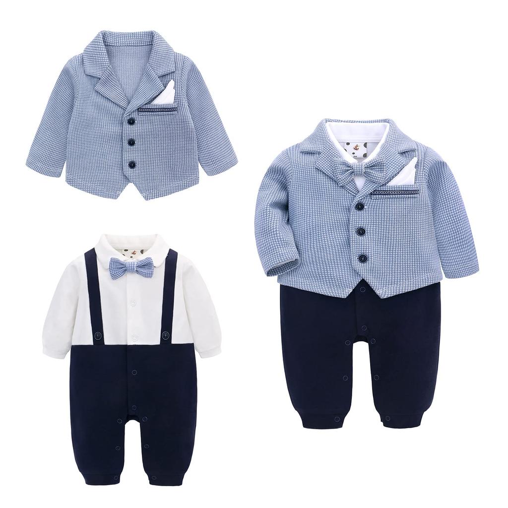 Famuka Baby Long Sleeve Romper Formal Checkered Perfect for and Simple and Stylish Perfect for and Everyday Perfect for Entrance and Graduation