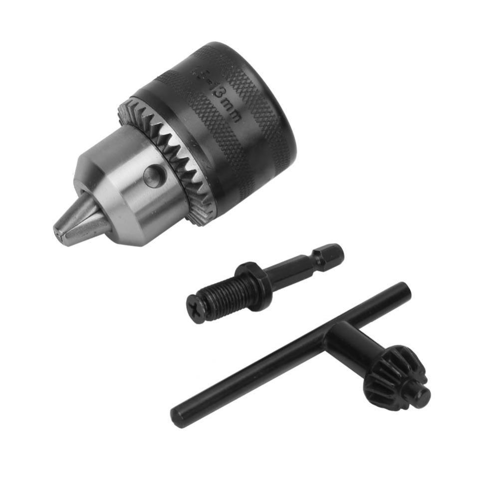 1.5-13mm Capacity Drill Chuck Tool Kit 3/8-24UNF Thread Drill Chuck Adapter For Hand Drills