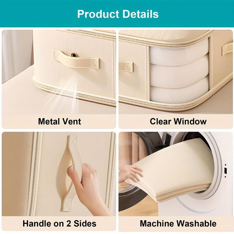 Vacuum Compression Quilt Storage Bag Large Capacity Clothes Organizer Dustproof Moisture Resistant Packing Pouch for Closet Moving