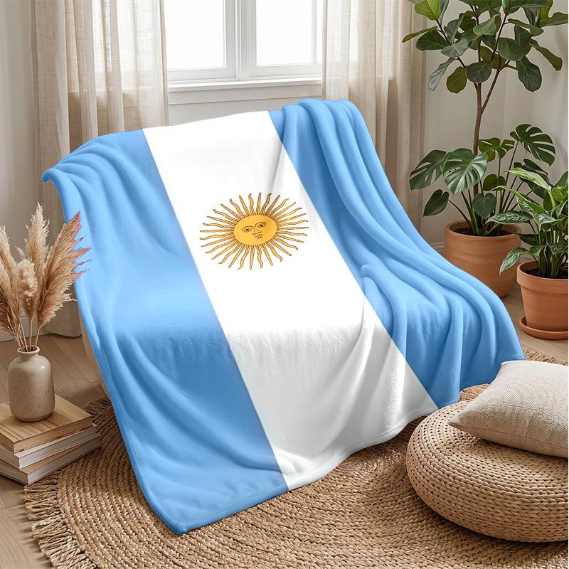 Coperta Tematica Squadra Nazionale di Calcio Argentina Morbida Coperta in Pile di Flanella Calda Leggera Coperta Plaid per Casa Divano Letto
