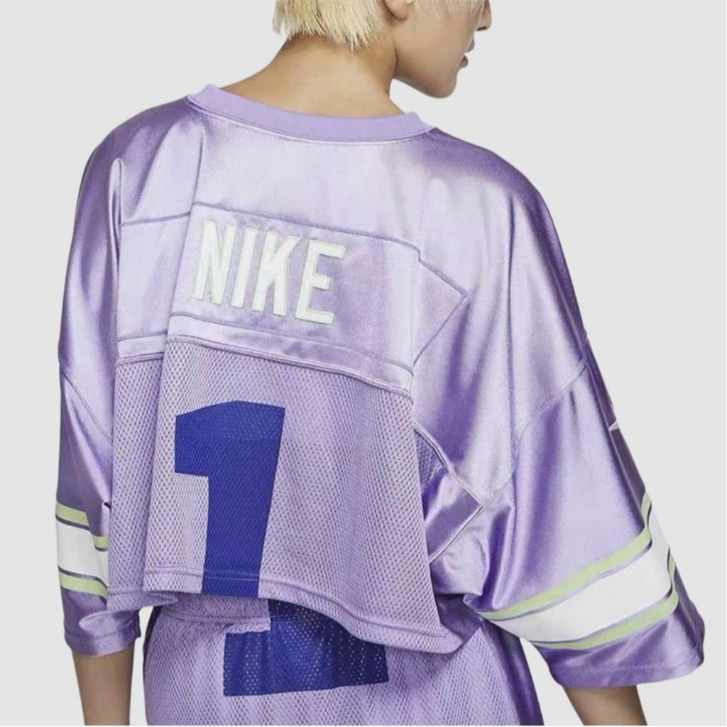 Nike Collection V-Neck Pullover Breathable Sports Short Sleeve Cropped Top Women tops AR5967-567