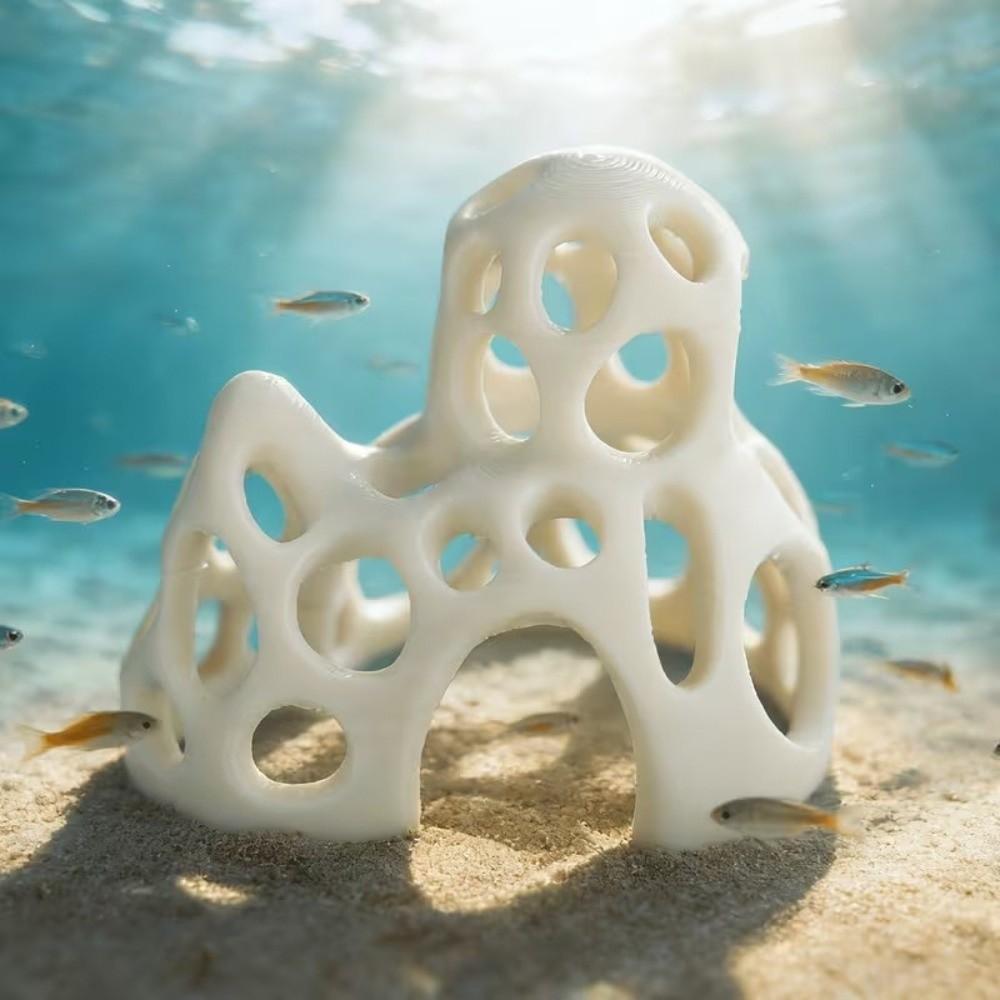 Natural Look Fish Hiding House Plastic Betta Shelter Fish Tank Hideaway Office Decoration