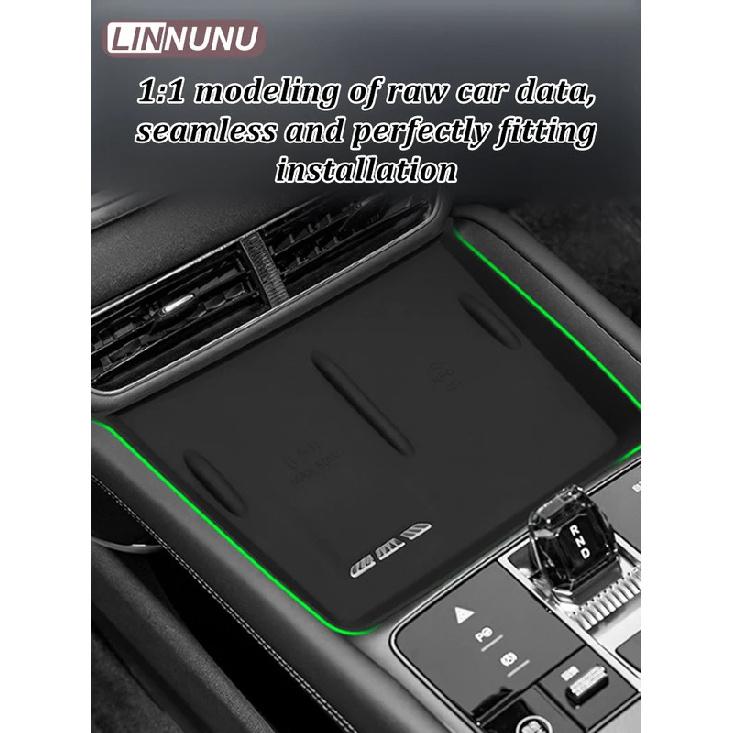 Linnunu Fit for Byd Sea Lion 07Ev2024 Automotive Interior Accessories Central Control Wireless Charging Silicone Mat Central Protective Mat Anti-Slip