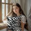Zebra Streifen Muster Kissenbezug Schwarz und Weiß Tierdruck Dekorative Kissenhülle Modernes Zuhause Wohnzimmer Schlafzimmer Dekor