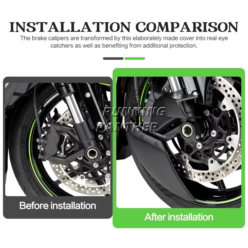 For KAWASAKI NINJA ZX6R ZX-6R 636 2024-2026 Motorcycle Parts Front Disc Cooling Air Ducts Brake Caliper Cooler Kit