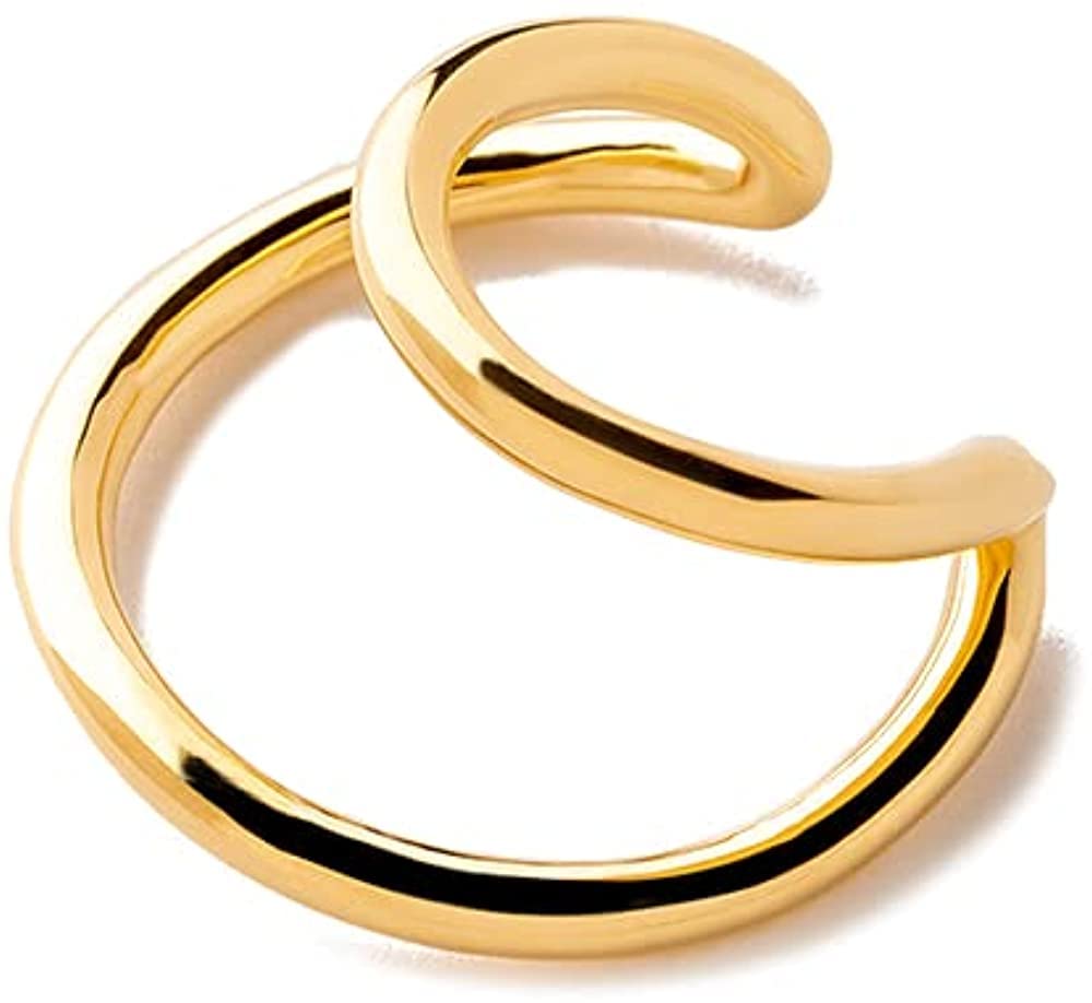 

Ear Double Line Gold 18K 2 Ear Cuffs for One Return Birthday Gift [Matthewmark] Women s Cuff, Earrings, Ring, Stylish, Painless, Stackable, Gold, золотий