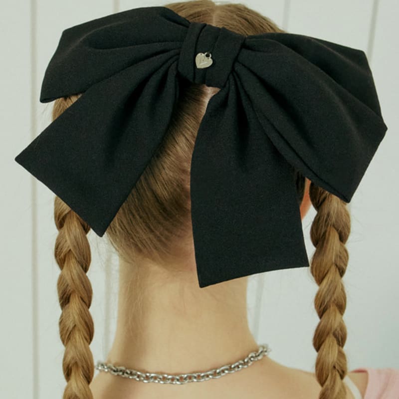 

VVV Unbal Big Ribbon Hairpin _ Black black