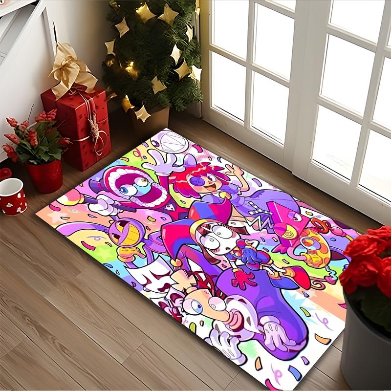 1pc The Amazing Digital Circus Carpet for Room Floor Mat, Comfortable Office Chair Printed Area Rug, Beautiful Hotel Rug