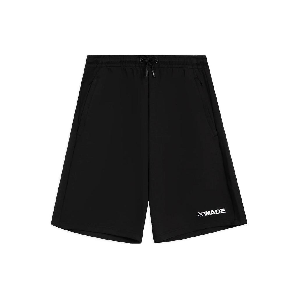 Li-Ning SS22 Wade Series Letter Print Drawstring Solid Shorts Men Bottoms Black AKSS421-1