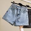 Women's A-Line High-Waisted Rolled Denim Shorts - 2020 Summer Collection