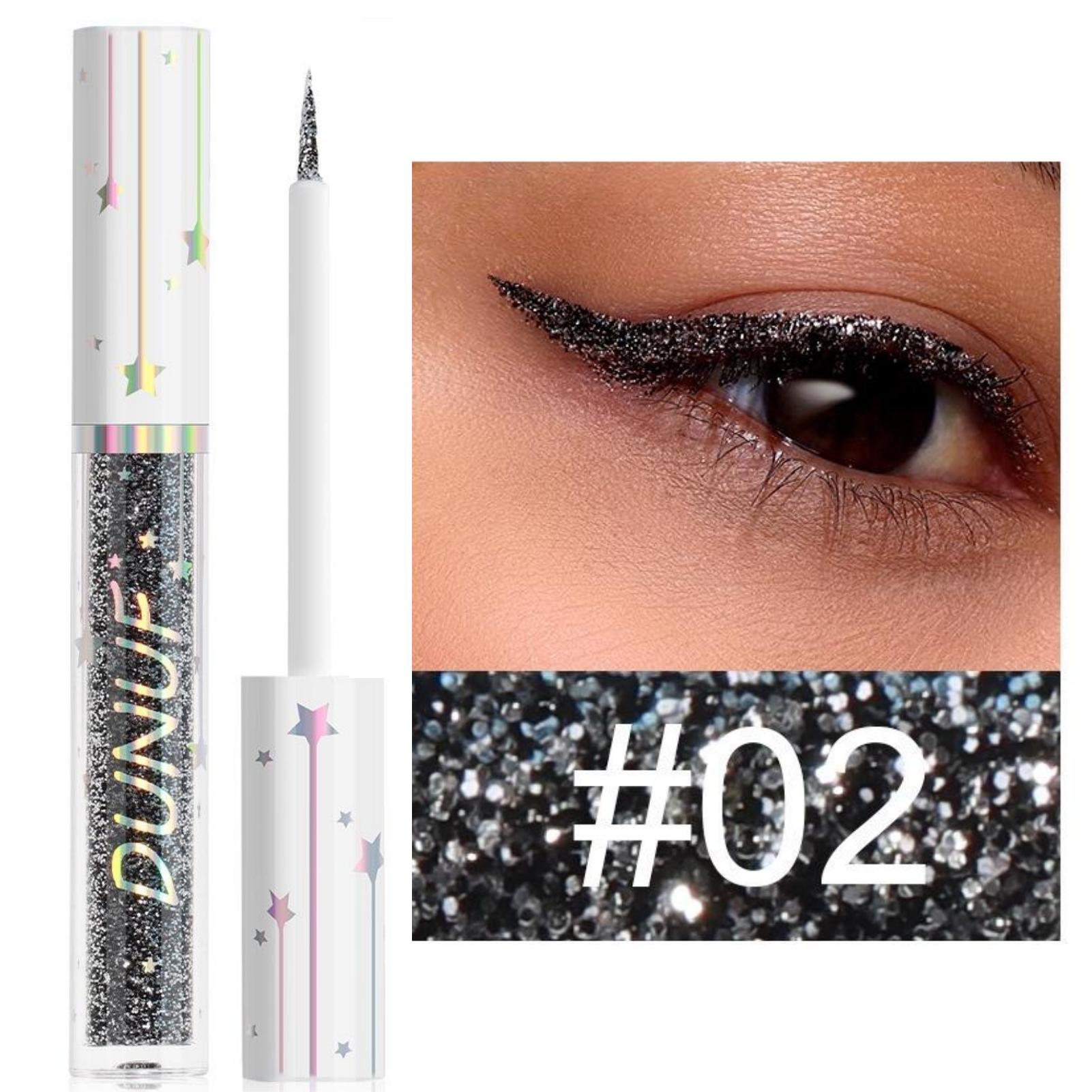 

1PC Colorful Shiny Liquid Eyeliner - Flashing, Waterproof, Silky, Long-lasting, Suitable for Music Festivals and Parties
