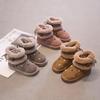 Winter 2025 Girls' Fleece-Lined Cotton Snow Boots - Medium & Large Sizes, Outdoor & Warm