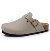 Fashion Comwarm Classic Women's Leather Sandals Summer Cork Footbed Slippers Beach Sandals Unisex Brand Sandals With Adjustable Buckle